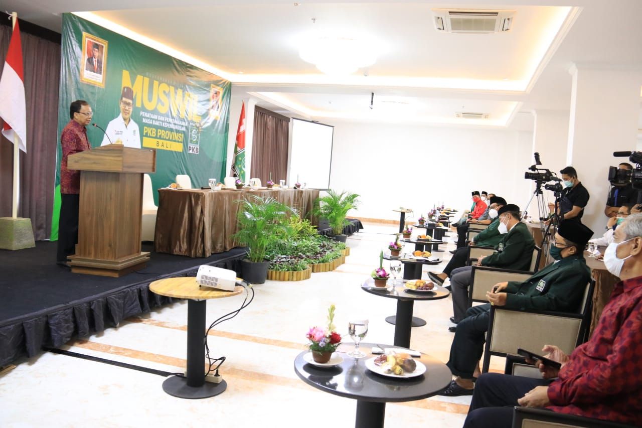 podiumnews.com-Gubernur Koster Ajak PKB Bali Memutus Rantai Penyebaran Covid-19